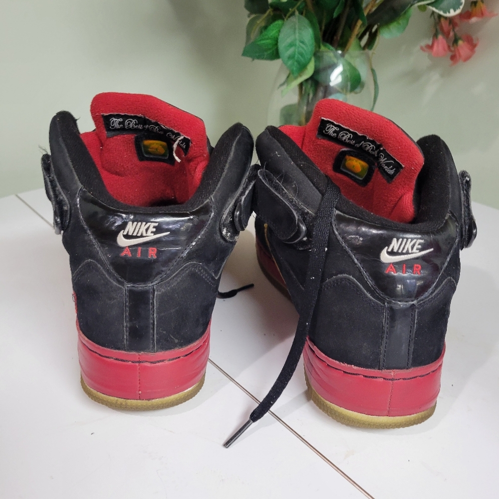 Nike Air Jordan Fusion 5 High Top Mens Size 11.5 45.5 Black Red Shoes 318608-062 - Picture 4 of 13